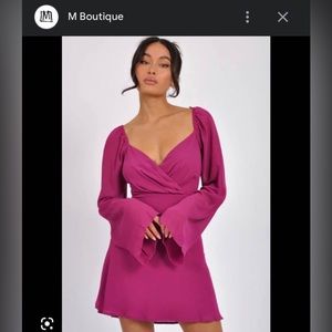 Ruched Chiffon Short Dress - M Boutique